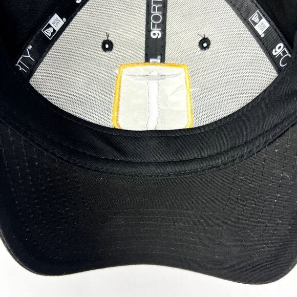 New Era 9Forty Baseball Hat Men One Size Fits Black Hook & Loop Adjustable Cap - Picture 6 of 8